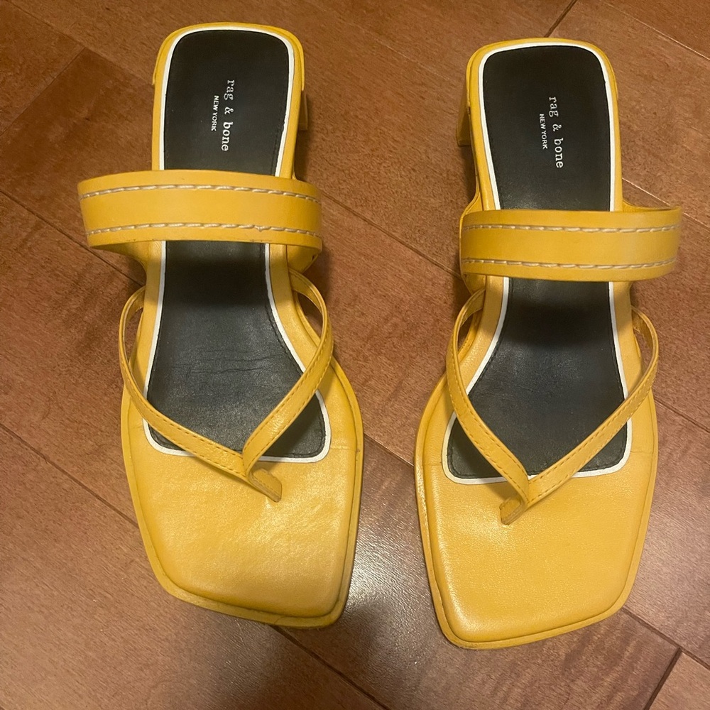 💛Rag & Bone Colt size 7 yellow heel sandals. Offers welcomed!!💛 - Picture 3 of 6